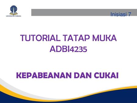 TUTORIAL TATAP MUKA ADBI4235