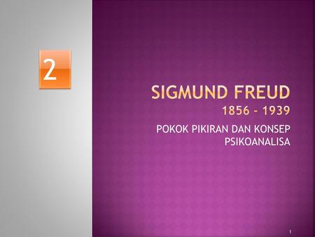 POKOK PIKIRAN DAN KONSEP PSIKOANALISA