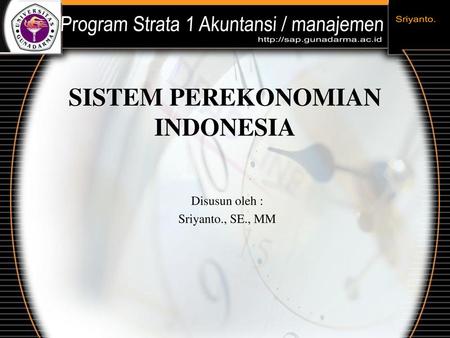 SISTEM PEREKONOMIAN INDONESIA