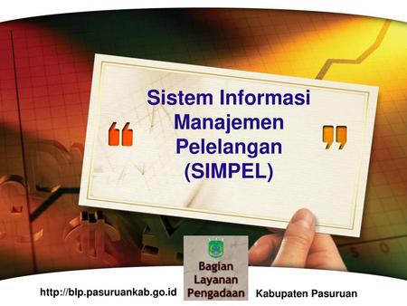 Sistem Informasi Manajemen Pelelangan (SIMPEL)