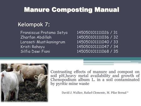 Manure Composting Manual