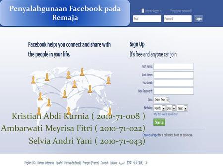 Penyalahgunaan Facebook pada Remaja