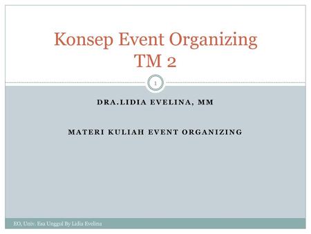 Konsep Event Organizing TM 2