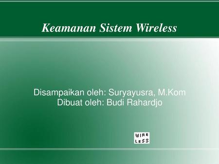 Keamanan Sistem Wireless