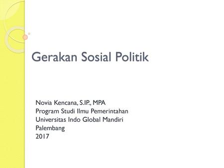 Gerakan Sosial Politik