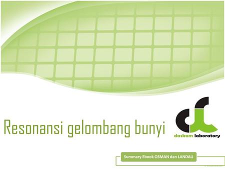 Resonansi gelombang bunyi