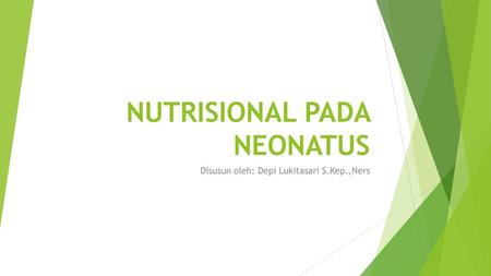 NUTRISIONAL PADA NEONATUS