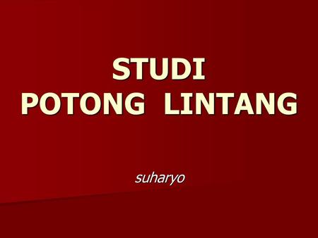 STUDI POTONG LINTANG suharyo.