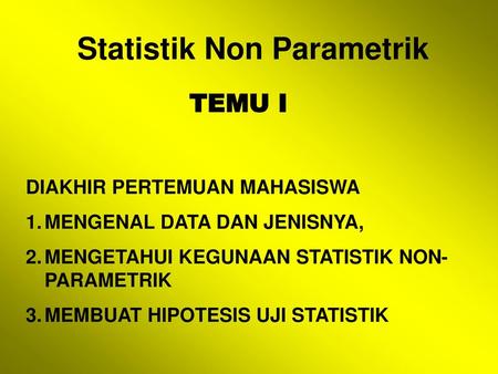 Statistik Non Parametrik