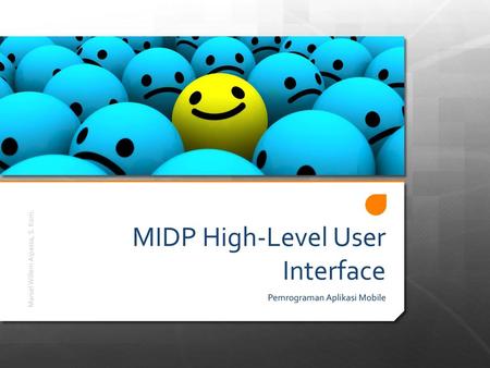 MIDP High-Level User Interface