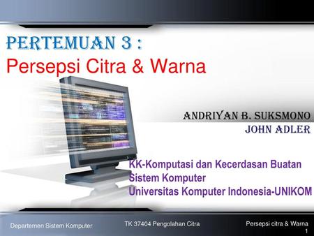 Pertemuan 3 : Persepsi Citra & Warna