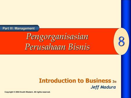 Pengorganisasian Perusahaan Bisnis