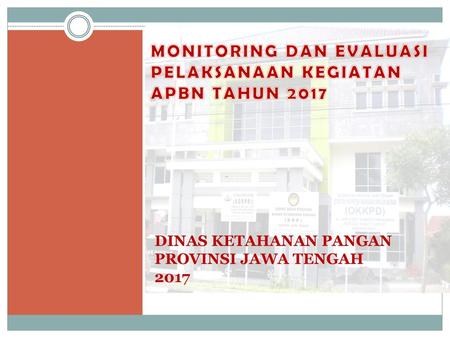 DINAS KETAHANAN PANGAN PROVINSI JAWA TENGAH 2017