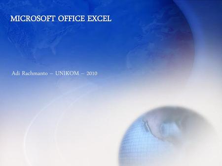 MICROSOFT OFFICE EXCEL