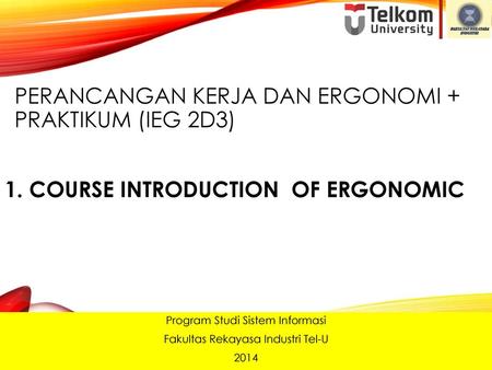 1. Course Introduction of Ergonomic
