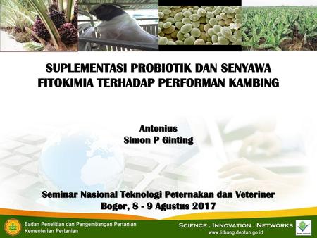 Seminar Nasional Teknologi Peternakan dan Veteriner