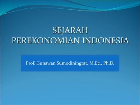 PEREKONOMIAN INDONESIA