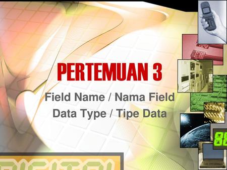 Field Name / Nama Field Data Type / Tipe Data