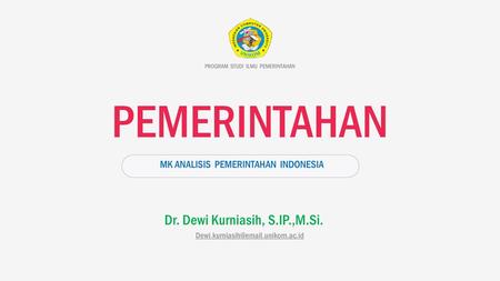 PROGRAM STUDI ILMU PEMERINTAHAN