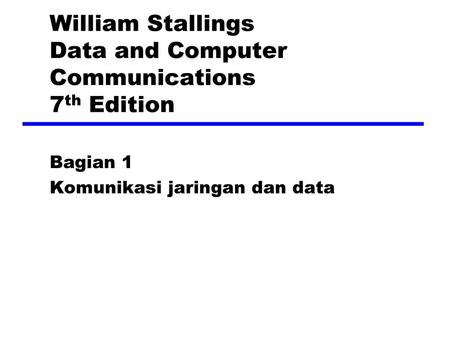 William Stallings Data and Computer Communications 7th Edition