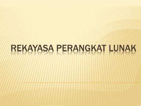 Rekayasa Perangkat Lunak