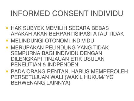 INFORMED CONSENT INDIVIDU