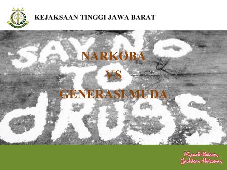 NARKOBA VS GENERASI MUDA