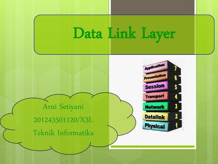 Data Link Layer Arni Setiyani 201243501120/X3L Teknik Informatika.