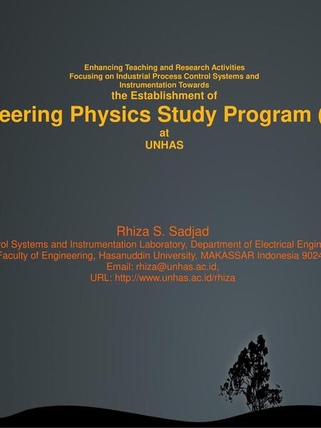 Engineering Physics Study Program (EPSP)