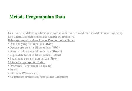 Metode Pengumpulan Data