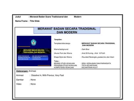 MERAWAT BADAN SECARA TRADISINAL DAN MODERN