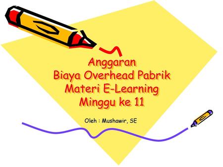 Bab 7 Departementalisasi Biaya Overhead Pabrik Ppt Download