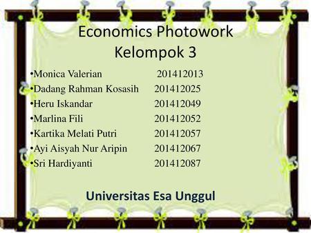 Economics Photowork Kelompok 3