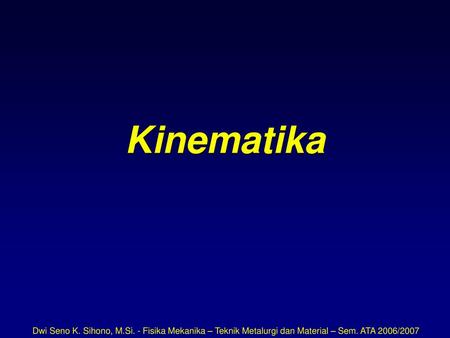 Kinematika.