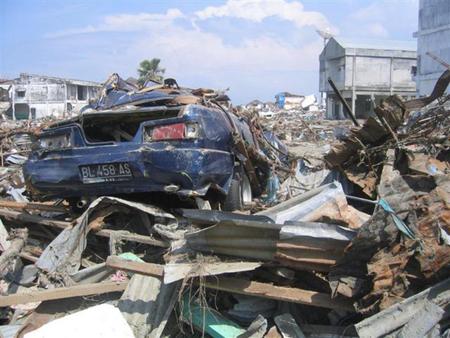 earthquake followed by a Tsunami struck Aceh.