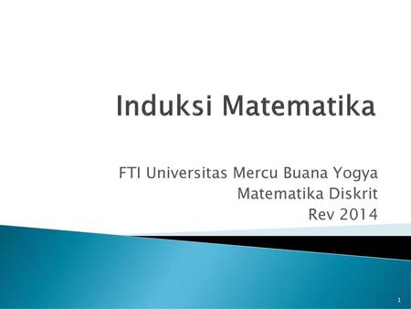 FTI Universitas Mercu Buana Yogya Matematika Diskrit Rev 2014