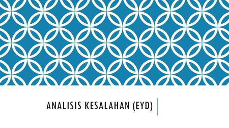 Analisis Kesalahan (EYD)