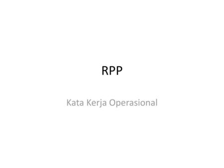 Kata Kerja Operasional