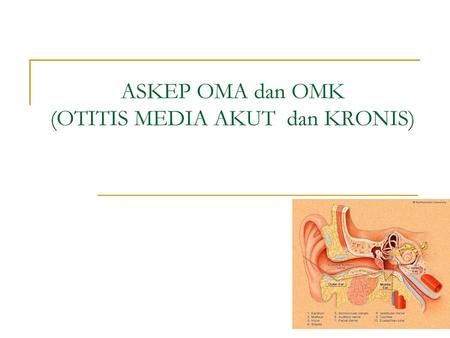 ASKEP OMA dan OMK (OTITIS MEDIA AKUT dan KRONIS)