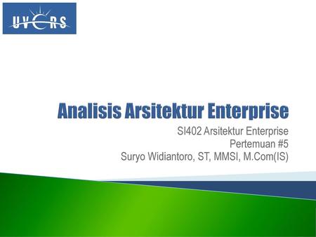 Analisis Arsitektur Enterprise