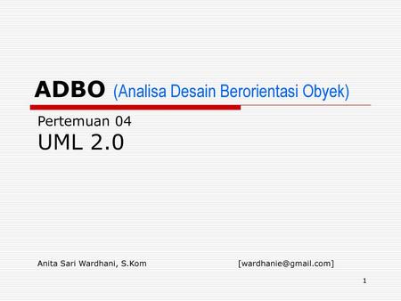 ADBO (Analisa Desain Berorientasi Obyek)