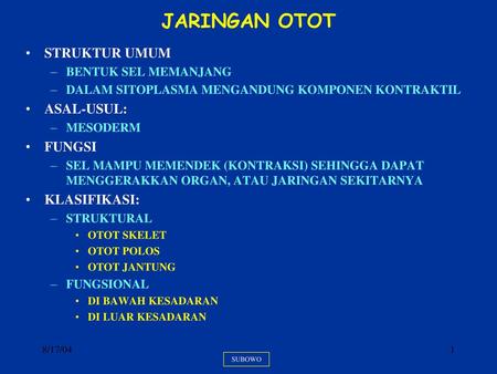 Jaringan Otot Ppt Download