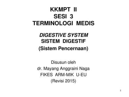 KKMPT II SESI 3 TERMINOLOGI MEDIS