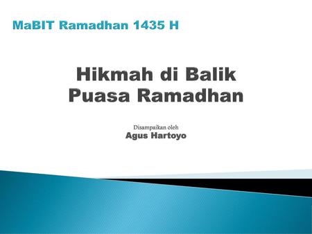 Hikmah di Balik Puasa Ramadhan