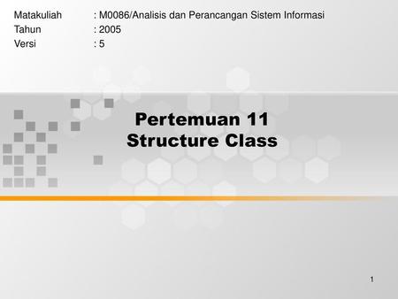 Pertemuan 11 Structure Class