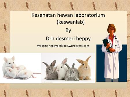 Kesehatan hewan laboratorium (keswanlab) By Drh desmeri heppy