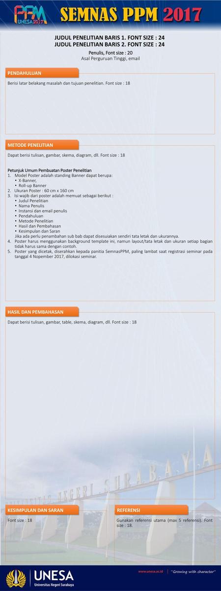 JUDUL PENELITIAN BARIS 1. FONT SIZE : 24