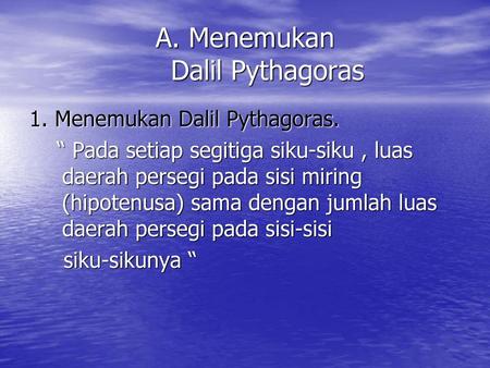 A. Menemukan Dalil Pythagoras