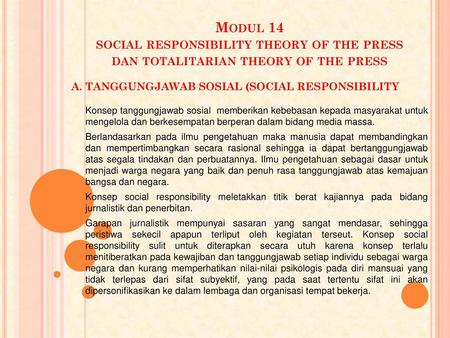 A. TANGGUNGJAWAB SOSIAL (SOCIAL RESPONSIBILITY