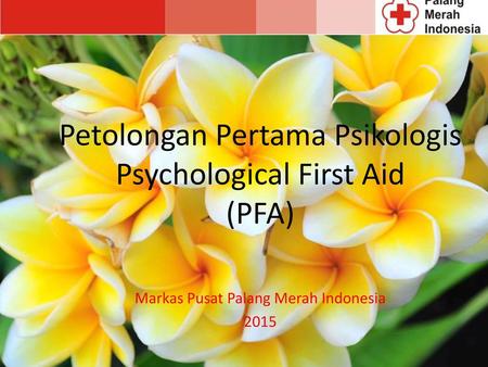 Petolongan Pertama Psikologis Psychological First Aid (PFA)